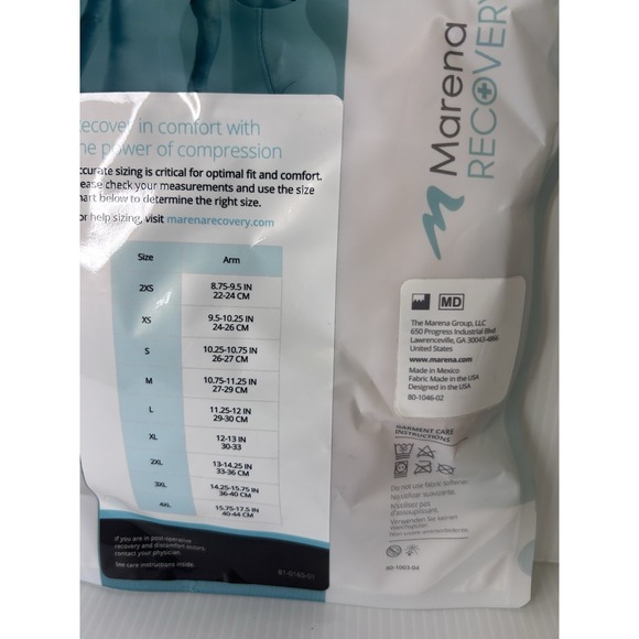 Marena Recovery SL Full-Length Compression Sleeves Size Medium Beige NEW - Picture 4 of 5